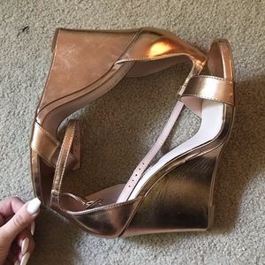 Madden Girl Rose Gold Wedge Sandal